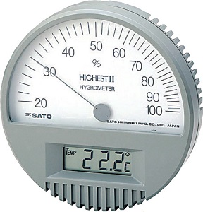 ハイエスト Ⅱ型 温・湿度計